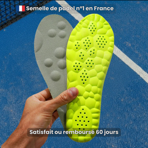 Semelles Raqcenter – Joue plus longtemps, sans douleur
